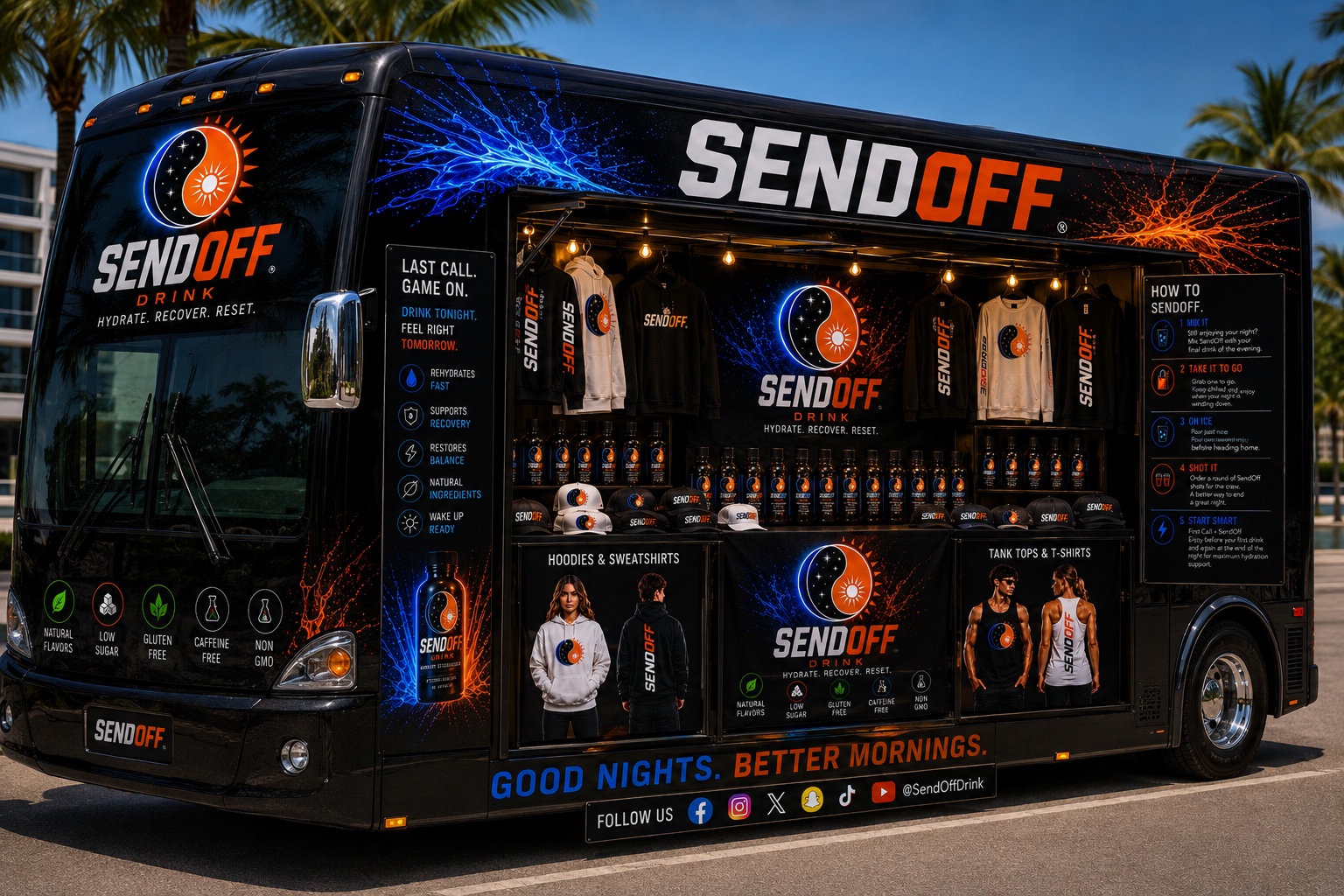 Concept rendering of a mobile SendOff event experience